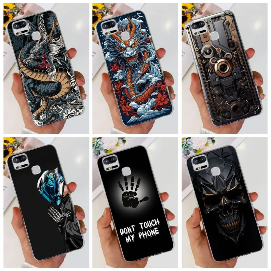 For Asus Zenfone 3 Zoom ZE553KL Cool Dragon Pattern Phone Case For Asus Zenfone Zoom S Z01HD Z01HDA Soft Silicone TPU Cases