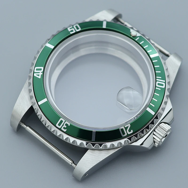 خمر 38 مللي متر NH35 ساعة حافظة الياقوت الزجاج ل الغواصة الرجعية NH35 NH36 NH34/38 4R36 حركة أحادية الاتجاه 120 نقرات الحافة