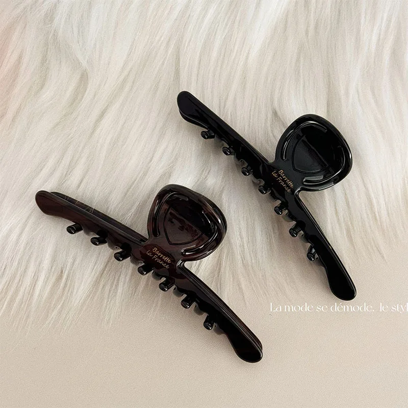 Caramel Black Coffee Style Woman Exquisite Version Gold Label Acetate Hair Claws Lady Trendy Barrettes Girls Hair Accessories