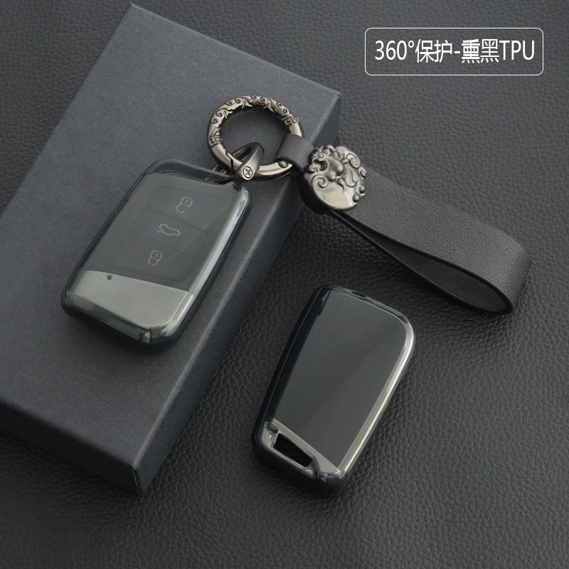 

Premium Leather Key Fob Cover for Volkswagen Passat Magotan Sagitar Tayron Tiguan L Bora CC Lavida Tharu