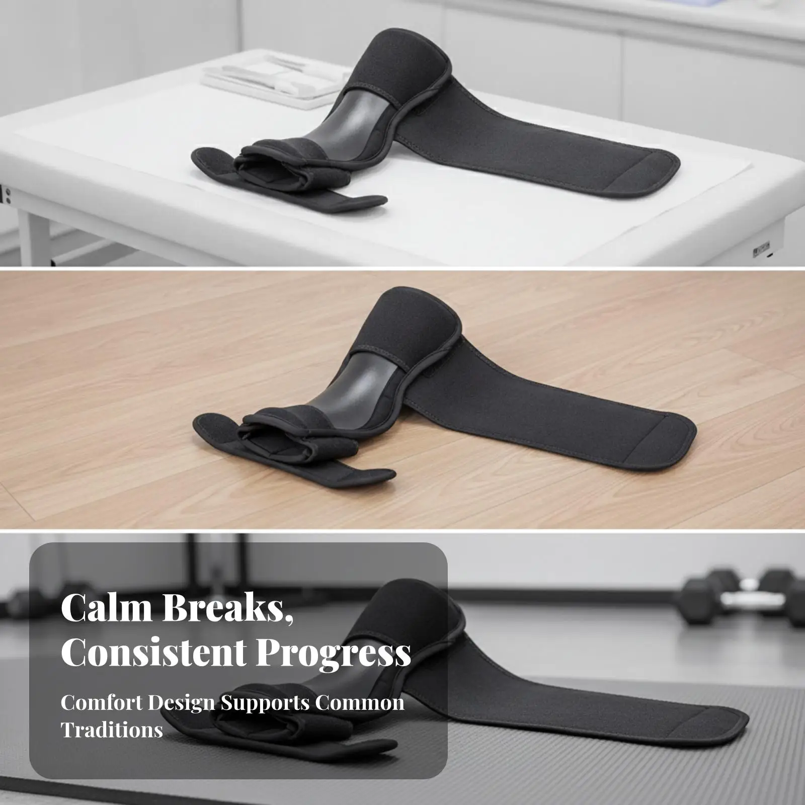 Adjustable Ankle Support Orthosis with Firm Shell for Leg Brace Stability and Foot Alignment During Daily Rehabilitation Wear