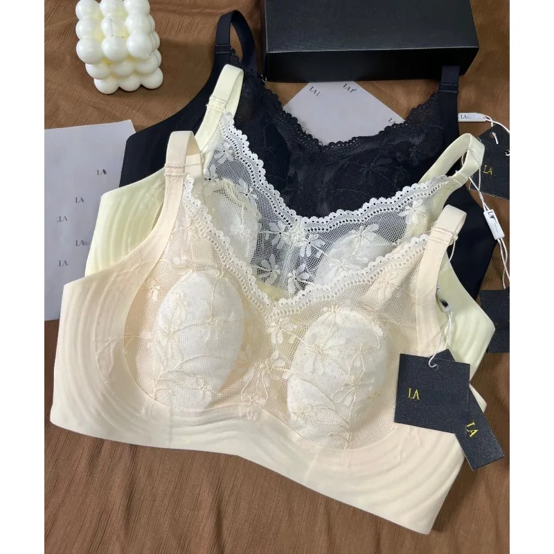 

Привлекательный кружевной бесследный бюстгальтер La, латексная чашка с отверстиями и заячьими ушками, желейное мягкое поддерживающее нижнее белье для девушек
