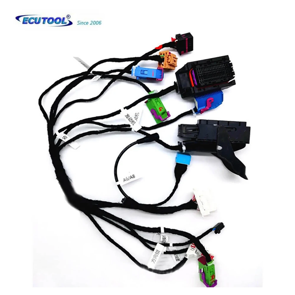 ECUTOOL Test Platform Cable Harness ECU Bench For AUDI A4 A6 A7 A8 B8 B9 C7 Q5 Q7 Adapter & Cables