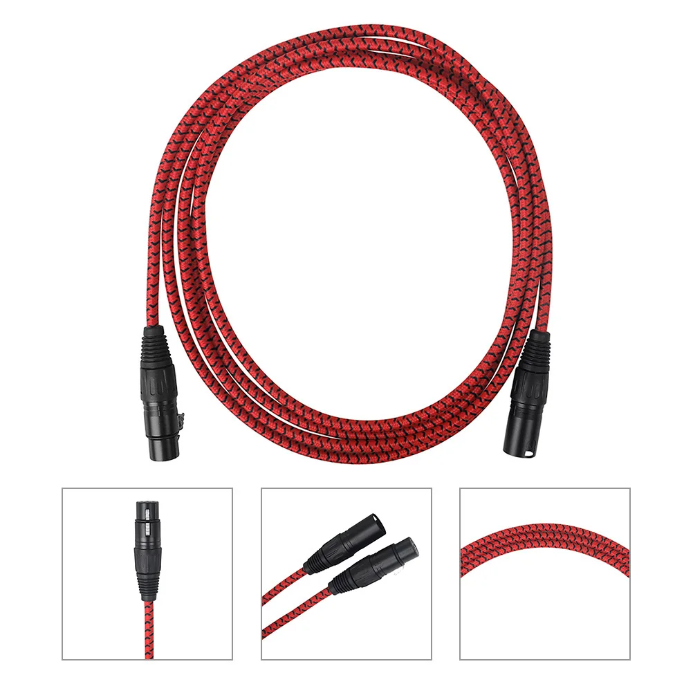 

3 Meter Xlr Microphone Cable Male To Female 3 Pin Audio Wire For Guitar Bass Mic Nylon Abs Noise Reduction Studio Recording