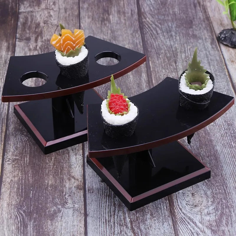 Japanese and Korean Restaurant Food Snack Shop Hand Roll Holder Cooking Stand, 2-Hole 3-Hole Sushi Ice Cream Rack