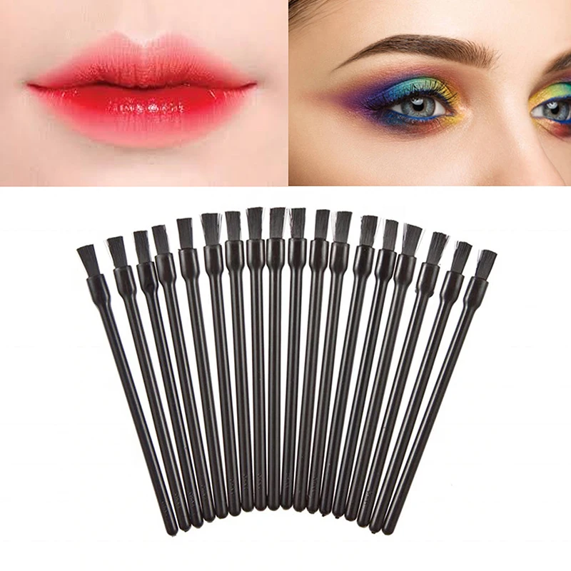 50 Pcs Disposable Lip Gloss Brushes Lipstick Wands Flat Brush Multi-functional Makeup Brush Applicator Tool