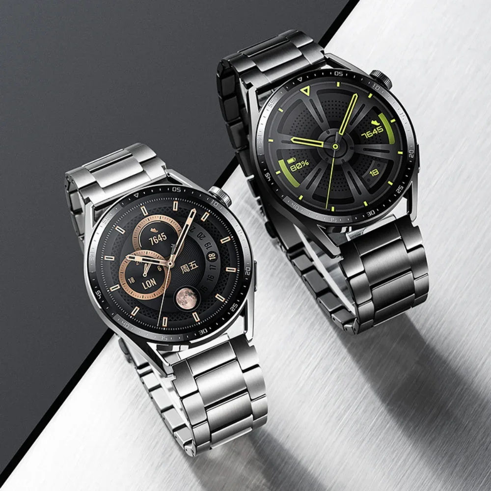 22mm PureTitanium Strap for Huawei Watch GT3 Pro/4/GT5/3 Pro 46mm Metal Bracelet Samsung Galaxy Watch 3/Gear S3 for