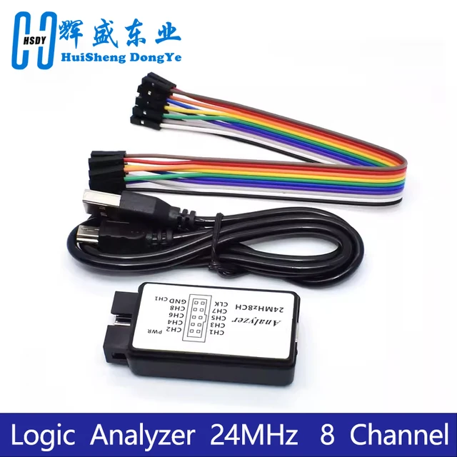 Analizator logiczny USB 24MHz 8 kanałów 24M/sekundy analizator stanów logicznych debugger dla ARM FPGA analizator stanów logicznych logicznych 24M 8CH