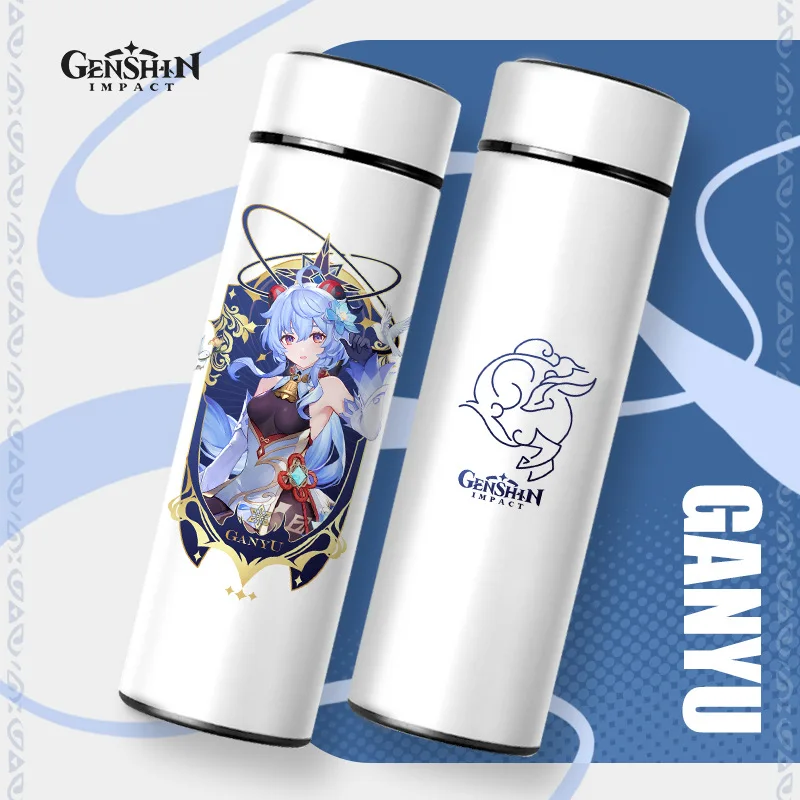 Genshin Impact Thermos bottiglie d\'acqua Beelzebul Klee bottiglie isolate Display della temperatura boccetta sottovuoto animazioni di regali Anime