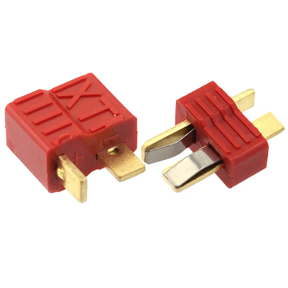 20pcs T Plug Connector Anti-skidding Deans Female & Male For RC Lipo Battery ESC Motor Airplane Helicopter Car Accessories DIY