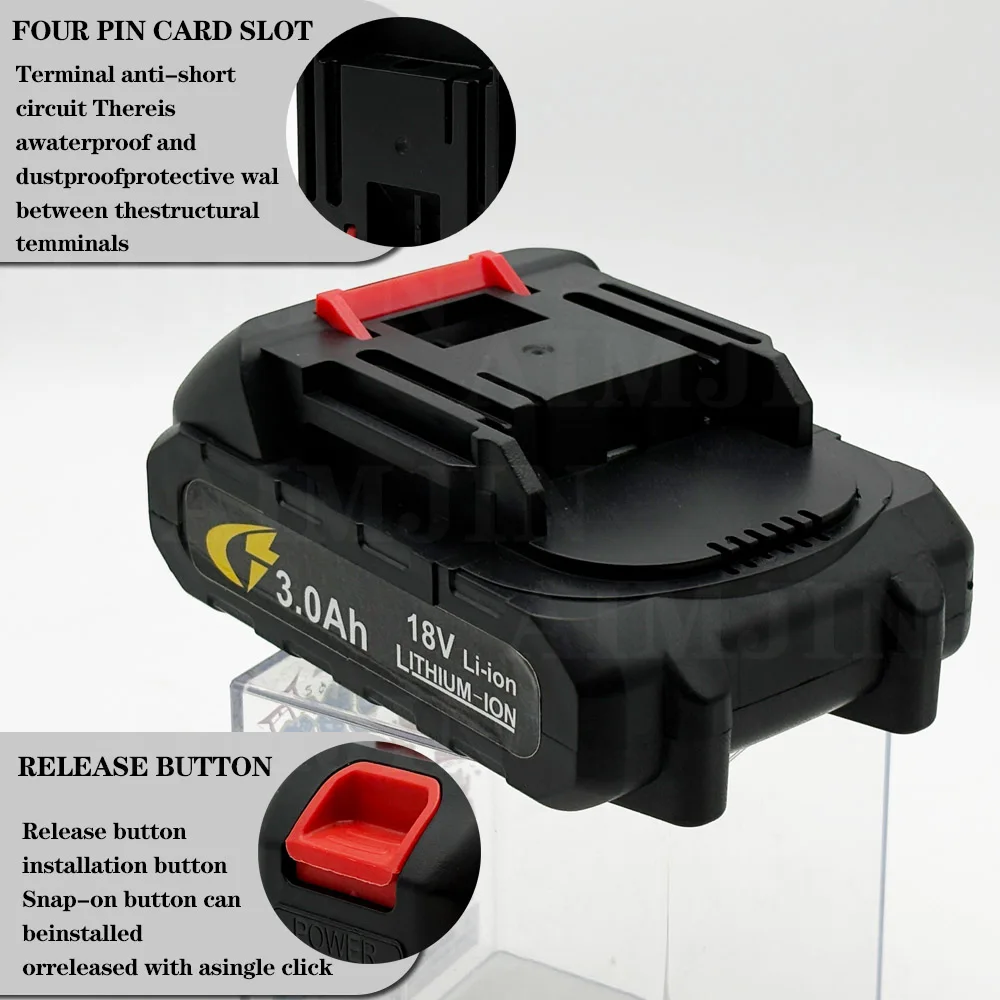 

New 18V 3000mah fast charging lithium-ion battery for electric tools, suitable for Makita BL1850, BL1840, BL1440 (196391-6)