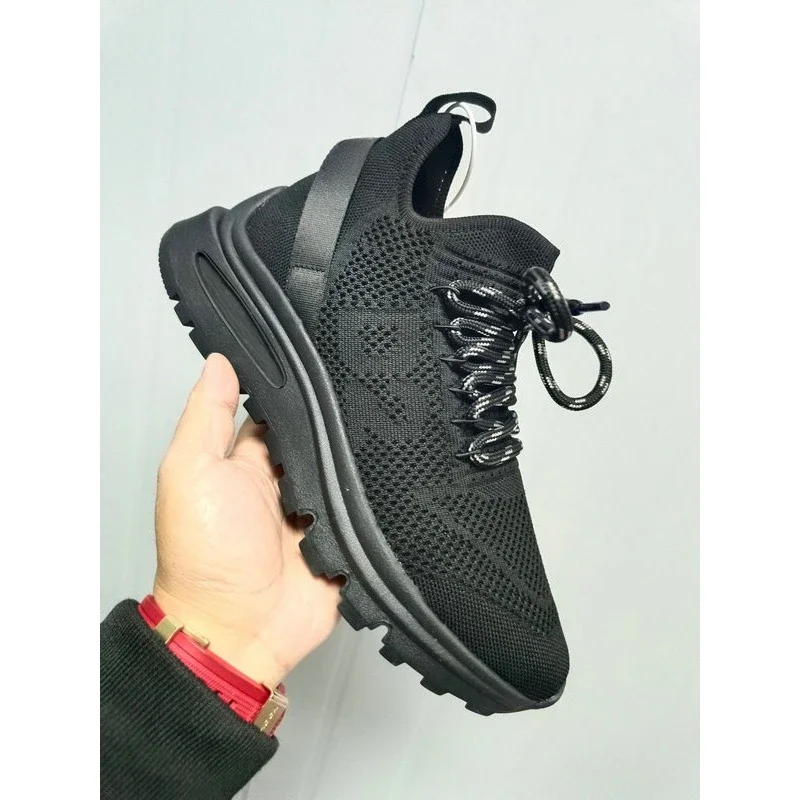 2024 DSQ2 Men's ICON Knitted Mesh Breathable Sneaker Casual Matching Air Cushion D2 Shoes Outdoor Casual Fitness Footwear