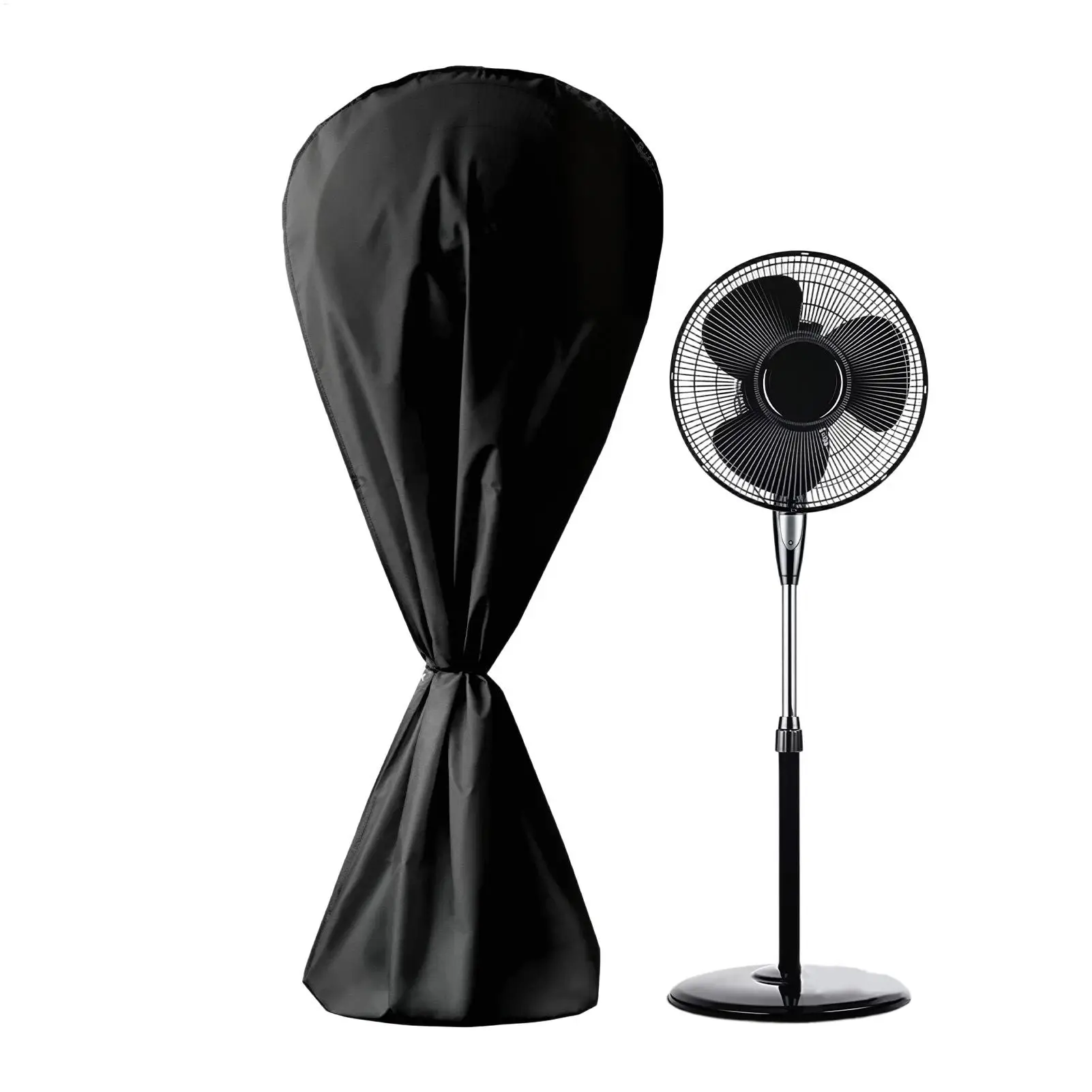 Outdoor Tower Fan Cover Dustproof Reusable Stand-Up Protector with String Floor Fan Cover for Standing Ventilation House Kitchen