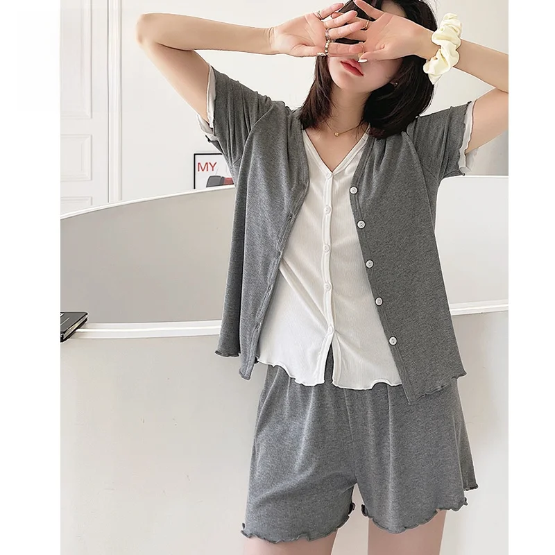 modal-spwear-donna-estate-or-sve-abbigliamento-per-la-casa-set-capispalla-slim-fit-cardigan-aperto-design-faionable-abito-casual