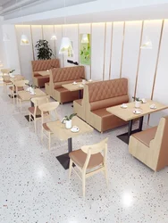 Western Restaurant Cafe Simple Hotel Hamburg Shop Catering Milk Tea Wall Card Seat Sofa Table And Chair Combination Leisure