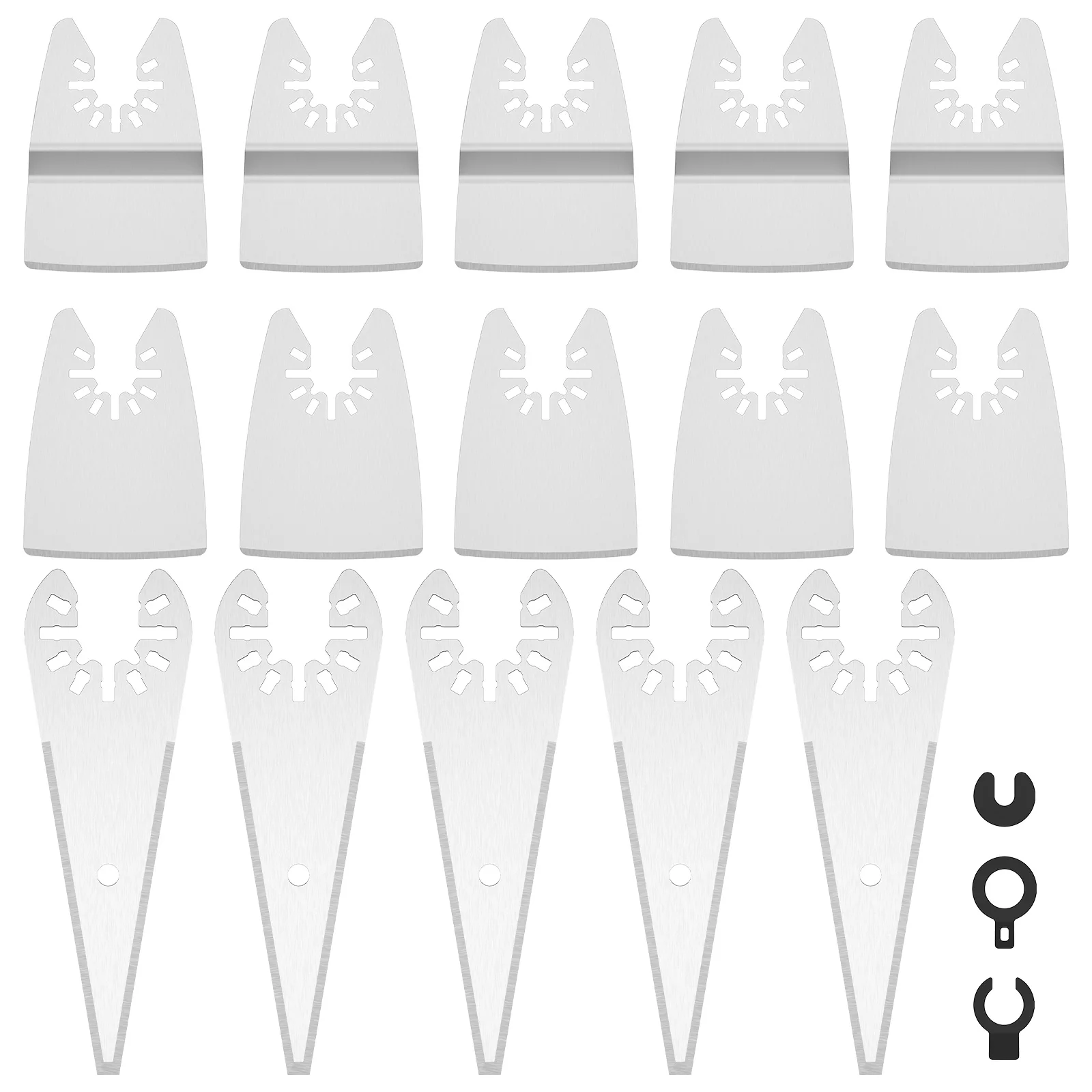 15 Stuks Oscillerende Gereedschapschraperbladen Kit Multitool Schraperblad Multifunctionele Flexibele En Stijve Snijschrapers Universele Set