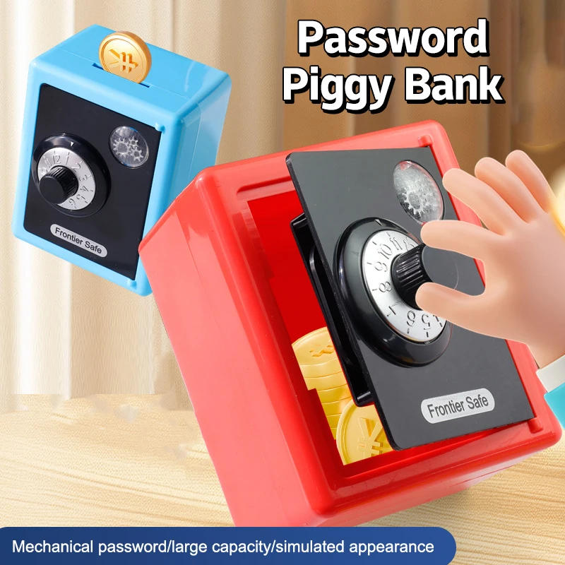 Drehen Passwort Sparschwein Mini Münze Sparschwein Spardosen Kombination Schloss Münze Sparen Banknote Bargeld Safe Kinder Spielzeug