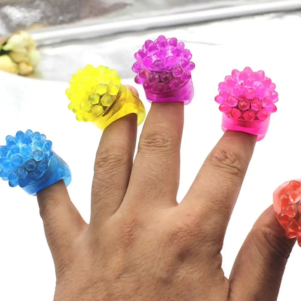 Strawberry Shape Flashing LED Finger Ring Luminous Kids Gift Party Supplies