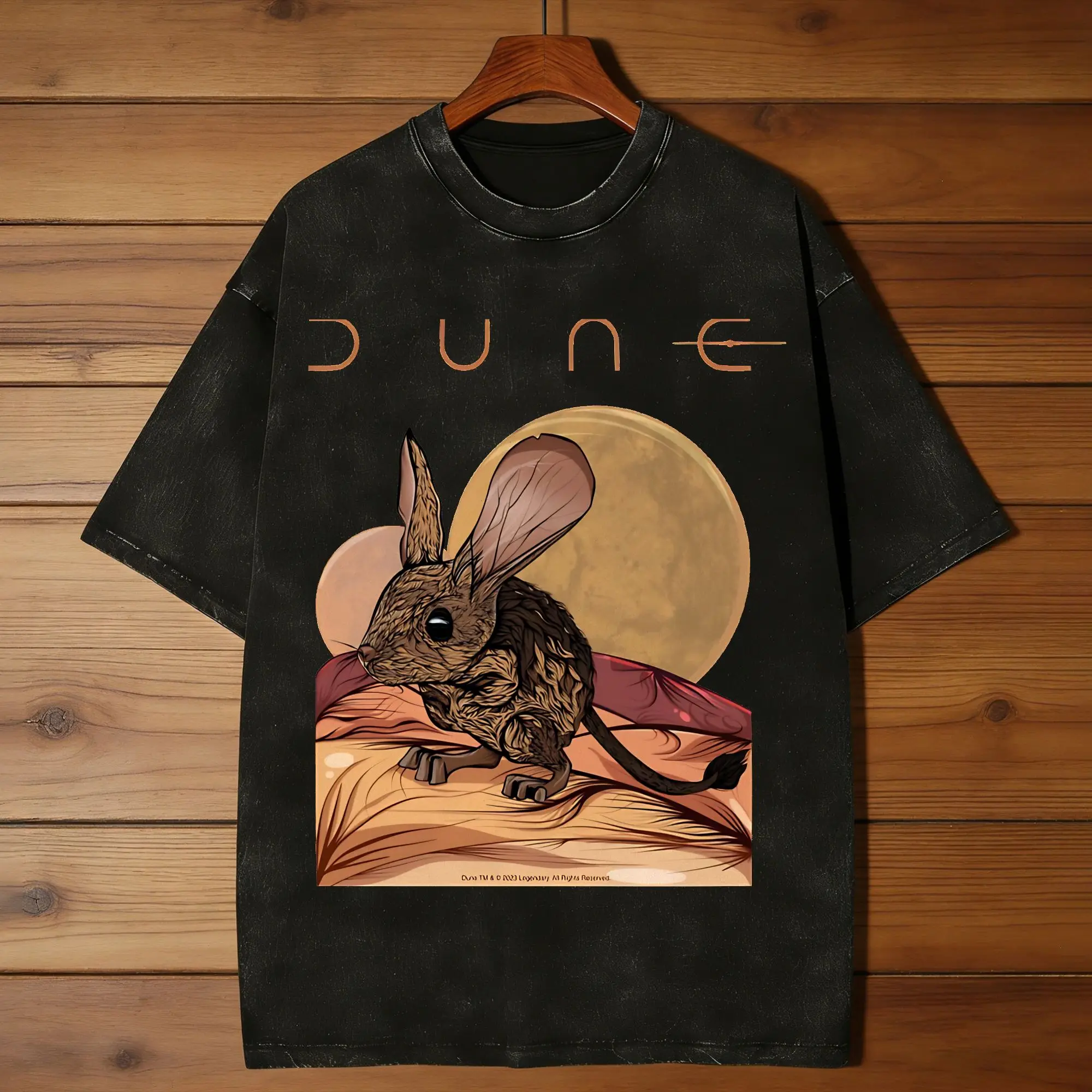 Desert mouse Dune T-Shirt for Men  Funny 100% Cotton Tees Round Collar Short Sleeve T Shirt Plus Size Clothing