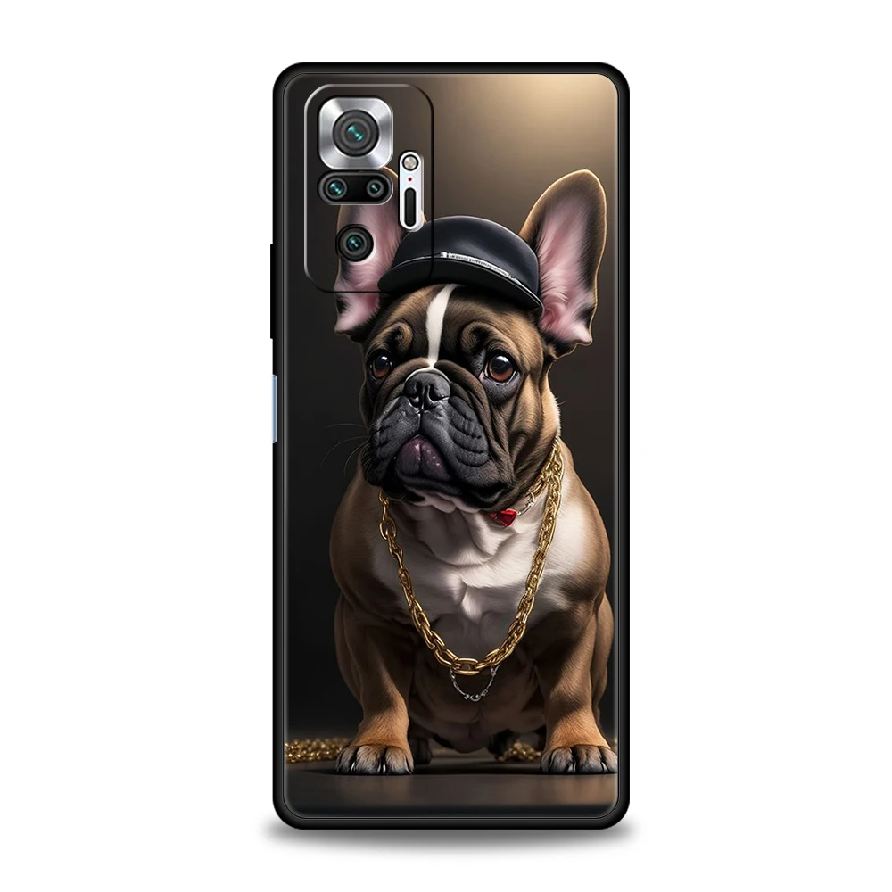Cartoon Dog Pug French Bulldog Phone Case for Xiaomi Redmi NOTE 12 Pro K40 Gaming K50 8A 9T 9A 9C Note 8 8T 9 9S 10 11 Pro Shell