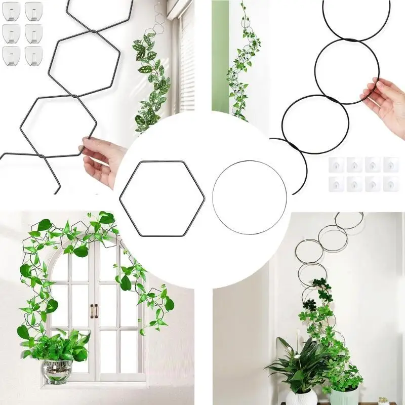 18Pcs Metal Plant Support Trellis Set for Pothos Vine Bougainvillea Growth