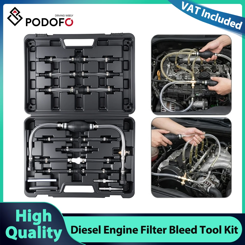 Podofo Kit Attrezzi Scarico 12 Pezzi per Filtro Motore Diesel e Scarico Aria per Land Rover Ford Citroen - Kit Spurgo Aria Filtro Motore