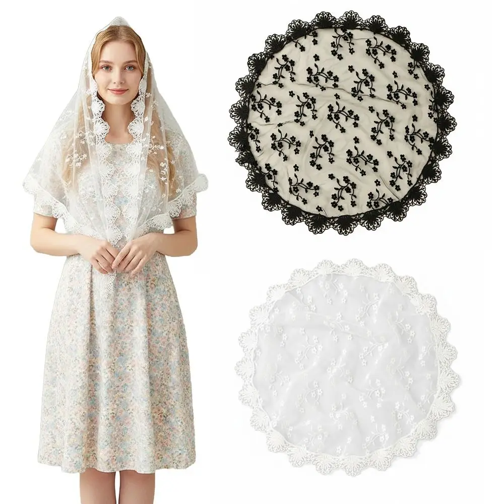 Casual Vintage Lace Flower Hair Scarf Cute Chic Style Sweet Headscarf Bohemian Thin Headband Photography