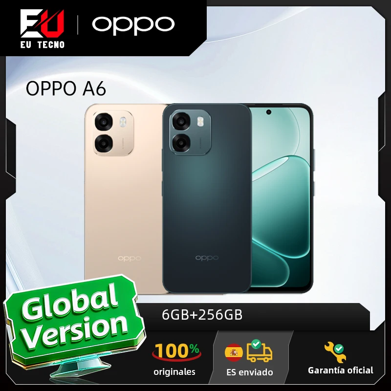 OPPO A6 5G (version UE), smartphone 6 Go + 256 Go, batterie 6 550 mAh + SUPERVOOC 45 W, IP69, 120 Hz, appareil photo principal 50 Mpx