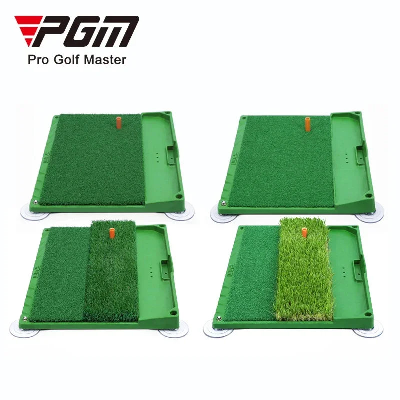 PGM Indoor Golf Pad with Tee Box Golf Swing Trainer Tasteless Soft Rubber Bottom with Suction Cup Training Aids DJD034