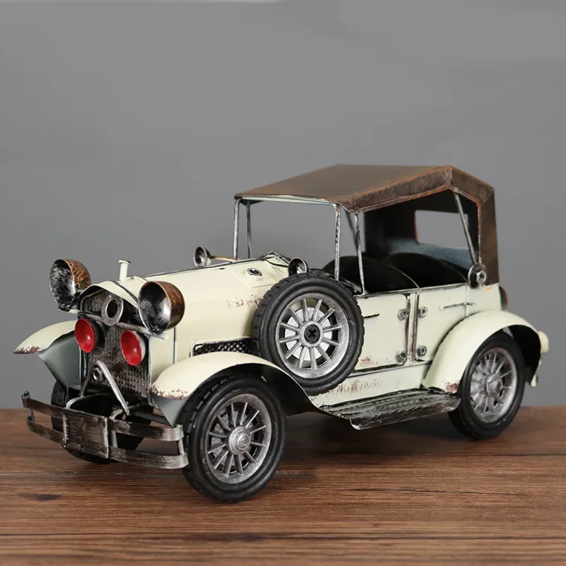 

Nostalgic retro wrought iron car model ornaments creative home decor coffee shop wine cabinet TV cabinet decorations gifts