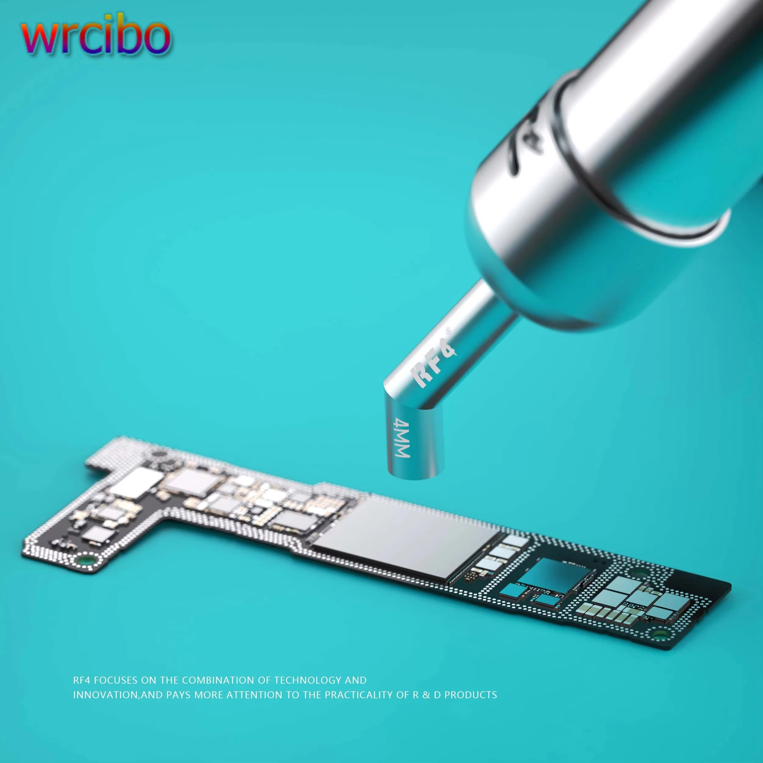 

RF4 RF-R6A/B 6 в 1, изогнутая насадка для диагонального пневматического пистолета для 861DW/861Pro, адаптер для горячей воздушной станции, ремонт печатной платы, сварки