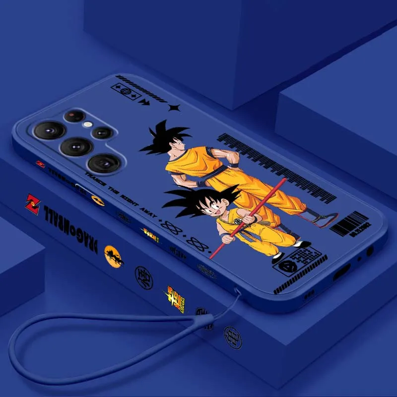 

Dragon Ball Goku Fashion For Samsung Galaxy S26 S25 S24 S23 S22 S21 S20 S10 Edge Ultra Plus FE Liquid Left Rope Phone Case