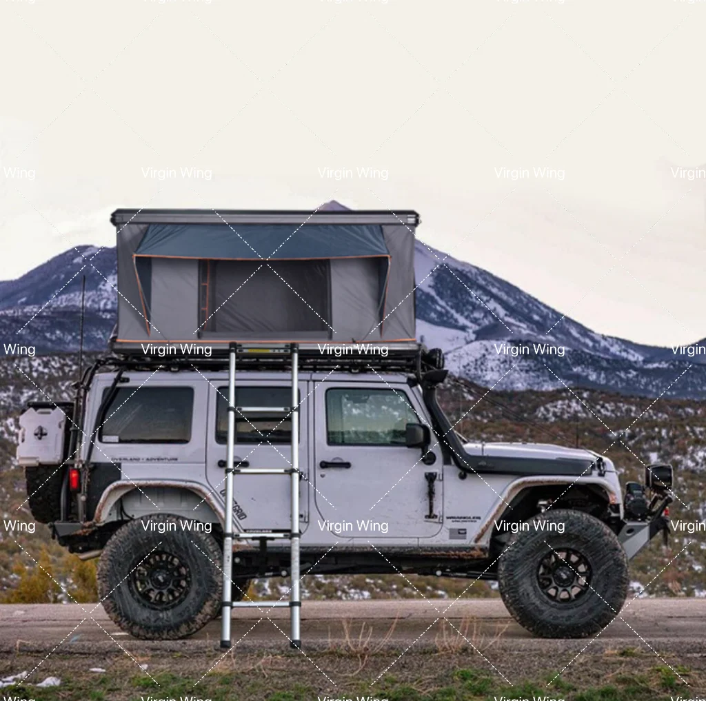 Windproof Reinforced Roof Tent Dual-Side Sunproof Coating Universal For RV/Family Car Rapid Disassembly