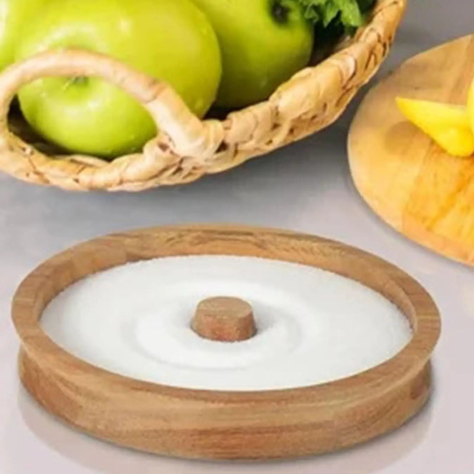 Salero de cristal para cócteles con base de madera, caja de condimentos para servir, mezclar y exhibir bebidas, jarra para decorar con guarniciones