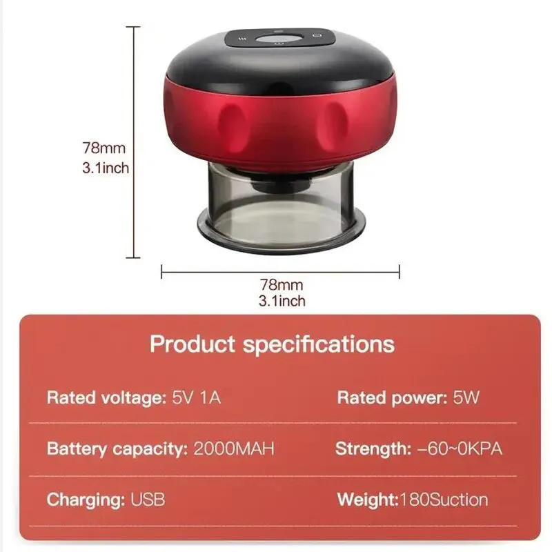 جهاز شفط كهربائي ، تدليك كشط الجسم ، الحجامة الذكية ، الظهر ، الرقبة ، مدلك الذراع