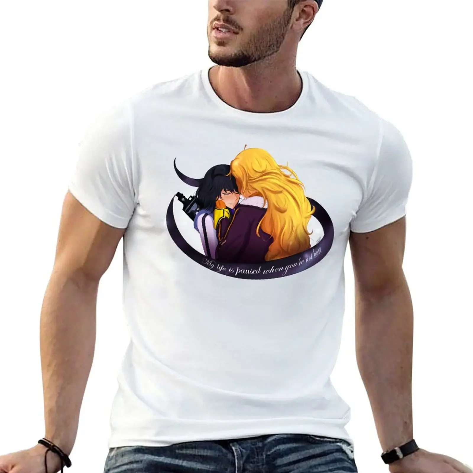 

My Life is Paused T-Shirt oversized anime stuff vintage anime shirt Men's t-shirts