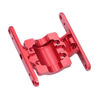 Practical NIUWSRC RC Skid Plate Gearbox Transmission Mount for 1/18 RC Crawler FCX 18 FCX18 Upgrade Parts Red