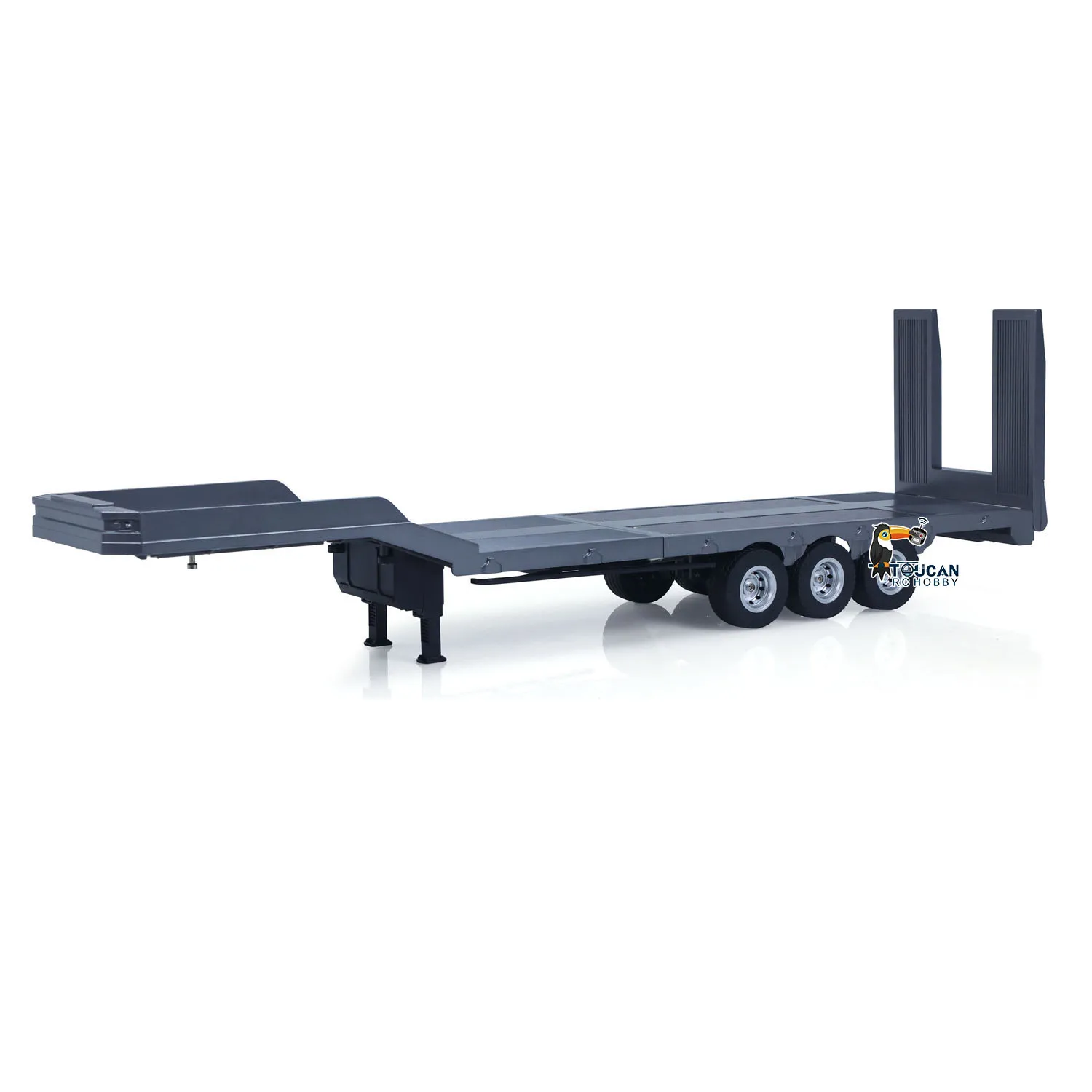 

Plastic 73.5CM Semi Trailer Flatbed 1502 for 1/18 Remote Control Tractor Truck HUINA 1501 Electronic Support Legs Tail Board