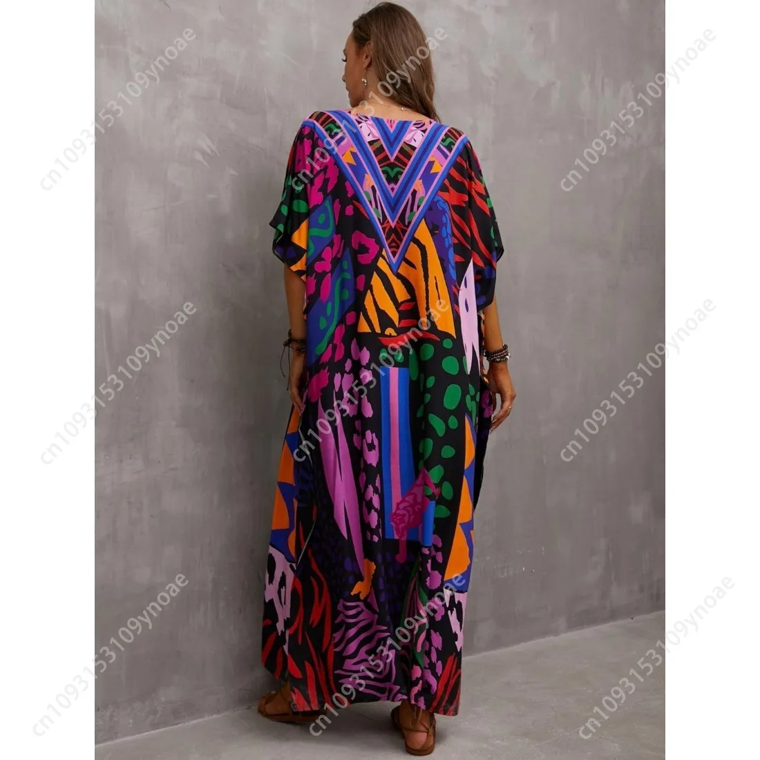 Vestidos Kaftan para mulheres plus size maiô cobrir caftan maxi vestidos de praia