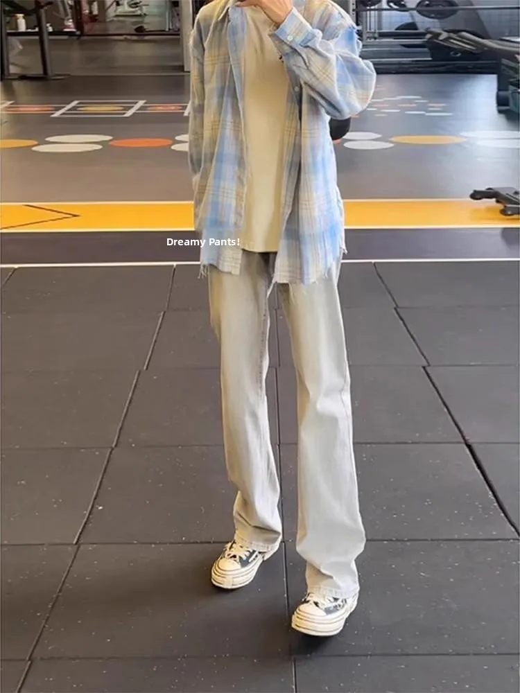 

Мужские джинсы узкого кроя e ey Thiened Fce на подкладке, осень-зима, прямые брюки-клеш, модные американские сле