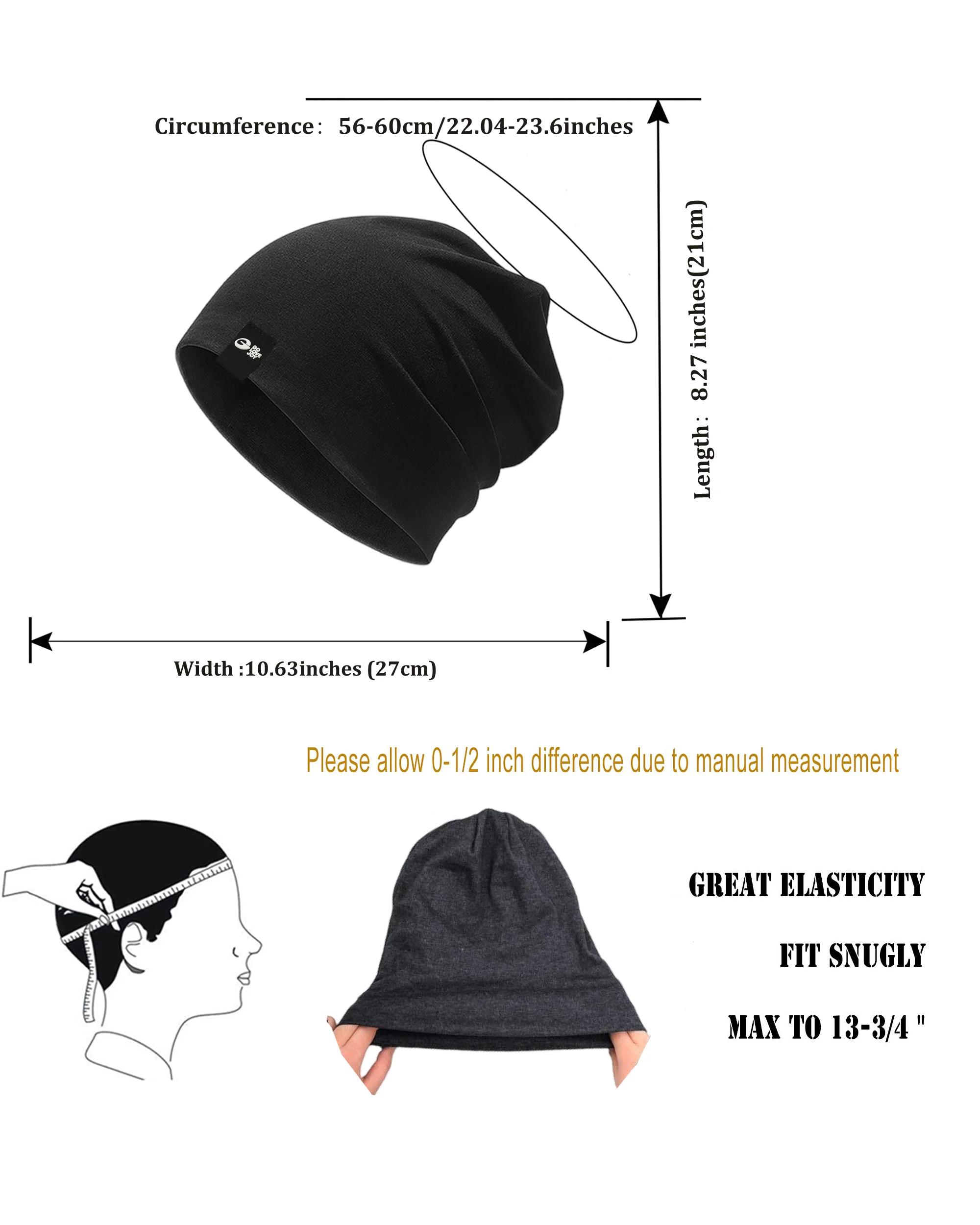 1 Stück Unisex-Beanie-Mütze für Herren, leichte Hip-Hop-Beanie-Mütze – atmungsaktives, winddichtes Design in einfarbigen Fashion-Forward Street – Detail 2