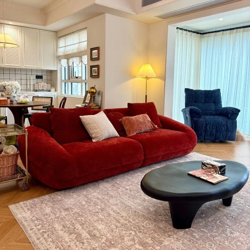 Sofa French lazy wind small apartment living room round sofa
