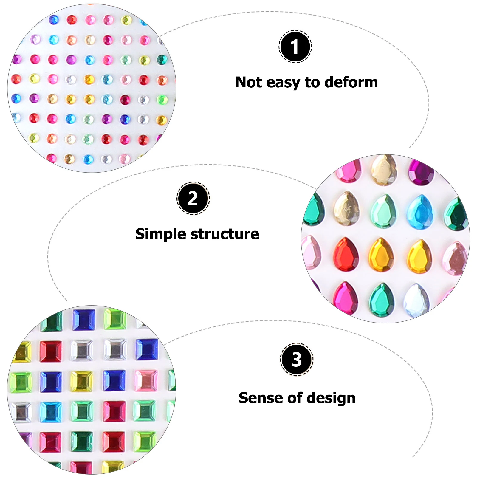 

11 Sheets Gems Sticker Self Rhinestone Stickers Adhesive Rhinestone Decals Kids Gifts Acrylic Jewels Gems Storage Bottle
