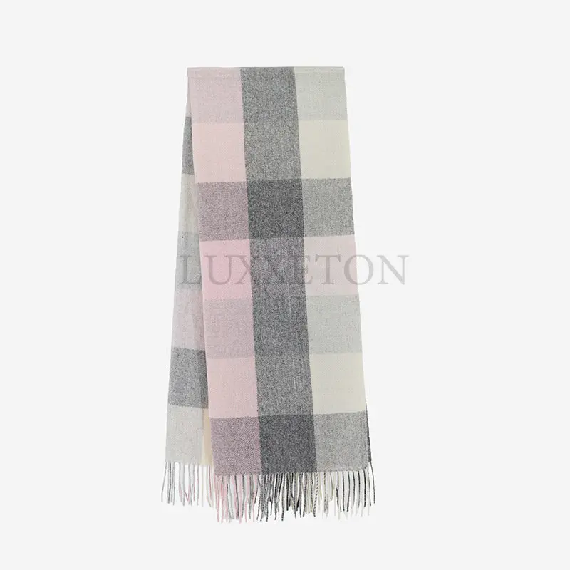 Scarf Women Luxury Korean Style Scarves Plaid Soft Bufandas Tassel Female Pink Foulard Jersey Pareo Echarpe Shawl