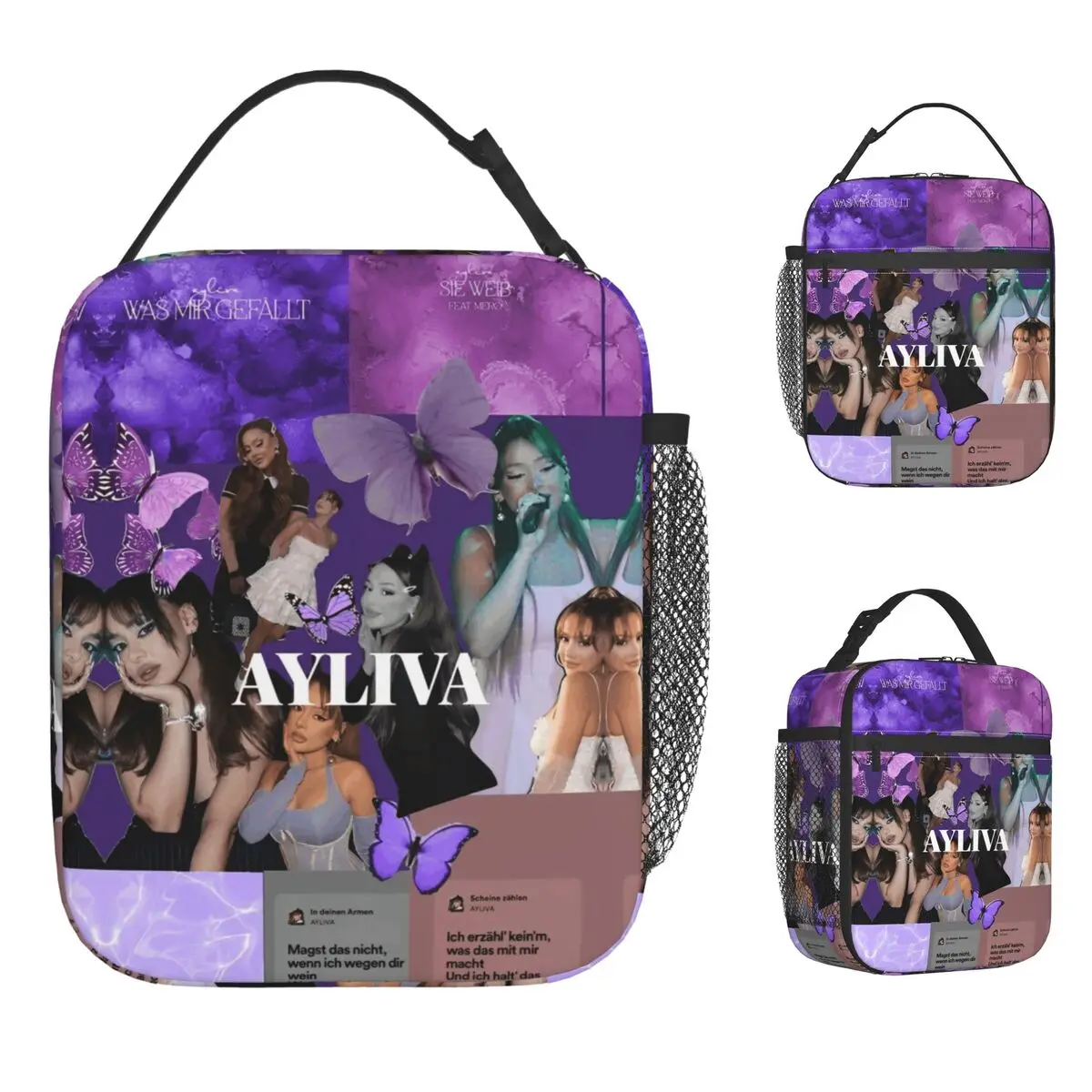 Ayliva Collage Merchandise Tour 2025 Сумка для обеда для женщин Графический ланч-бокс Сумка-холодильник для отдыха на открытом воздухе для пикника