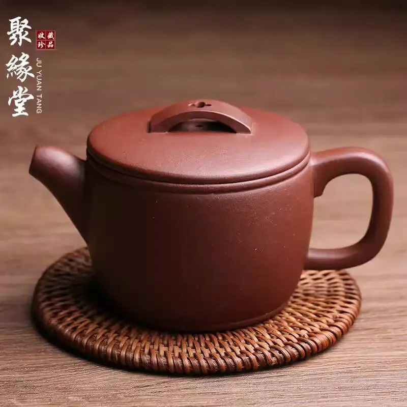 

Оригинальный чайник из исинской фиолетовой глины Hanwa, полностью ручной работы от известного мастера Лу Вэя, премиальный чайный набор для заваривания чая, можно использовать для приготовления чая.