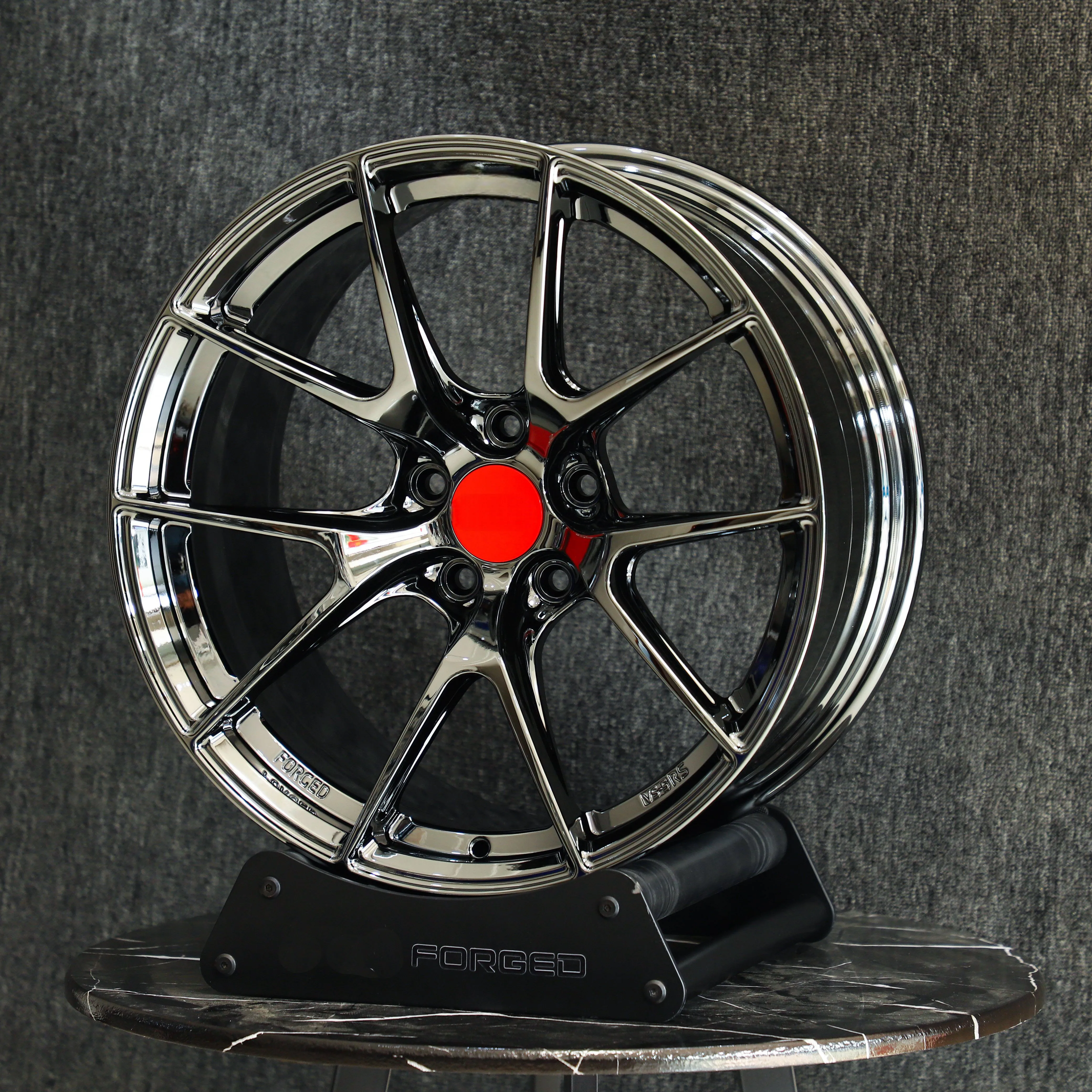 

VS-5RS 6061 T6 Five Spoke Stylish Muscular 18-22 Inch Forged Aluminum Passenger Car Wheels Deep Dish Chrome Polished Low Weight