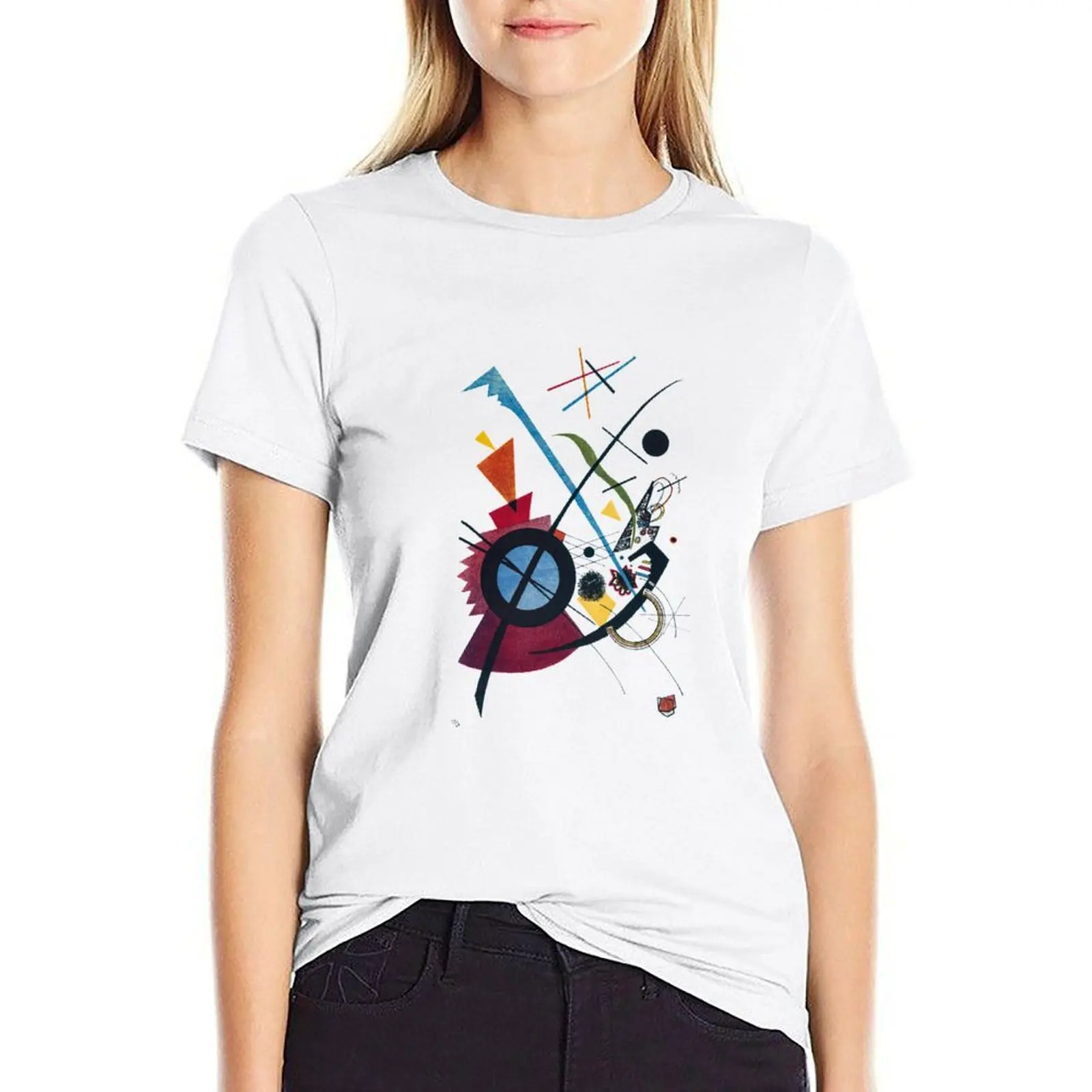 Wassily Kandinsky Violet Abstract Art T-shirt hippie clothes aesthetic clothes shirts graphic tees Women's summer blouses 2024