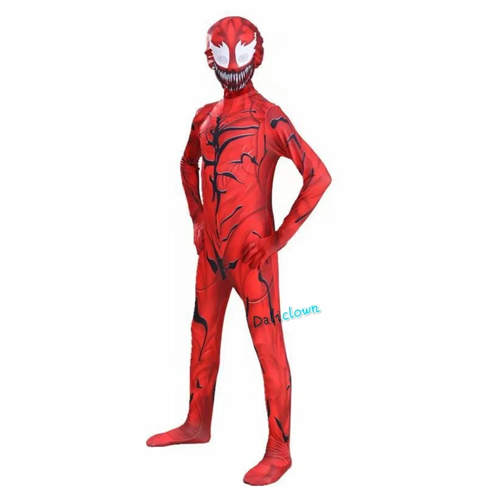 Kids Venom Costume Boys Cosplay Superhero Venom Super Hero Costume Zentai Suit Jumpsuit Bodysuit Party Costume For Kids Men