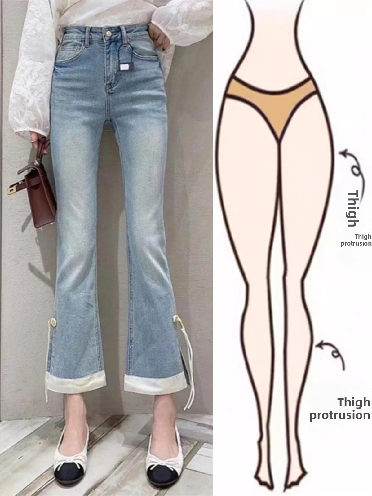 

Летние женские джинсы с высокой талией, облегающие, эластичные, повседневные, микро-клеш, длиной 7/8, универсальные, модные, для города